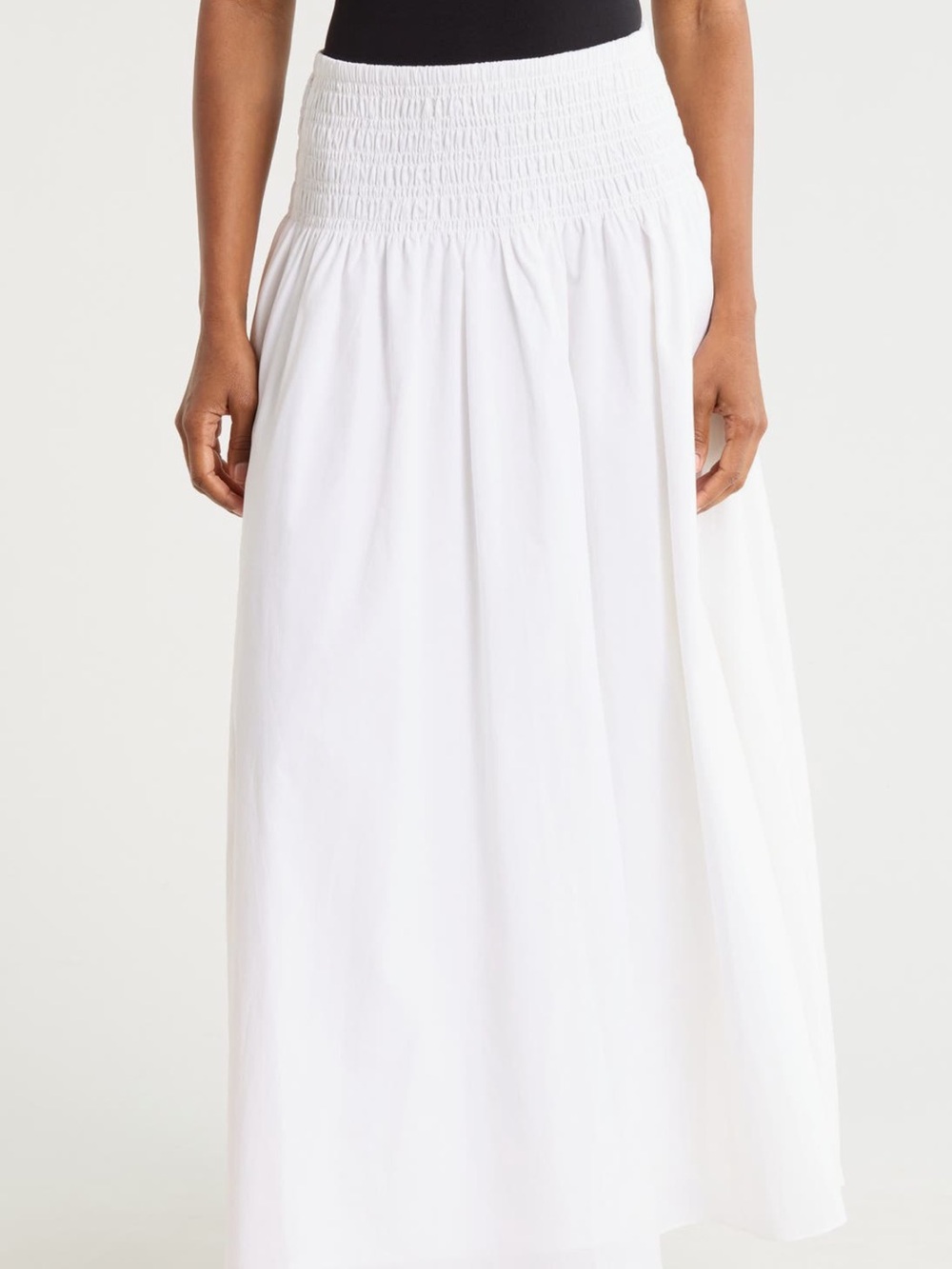 NWT Rag & Bone Sly Cotton Poplin Maxi Skirt in White Size Medium